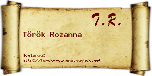 Török Rozanna névjegykártya